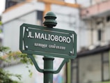selective focus photo of JL. Malioboro street signage