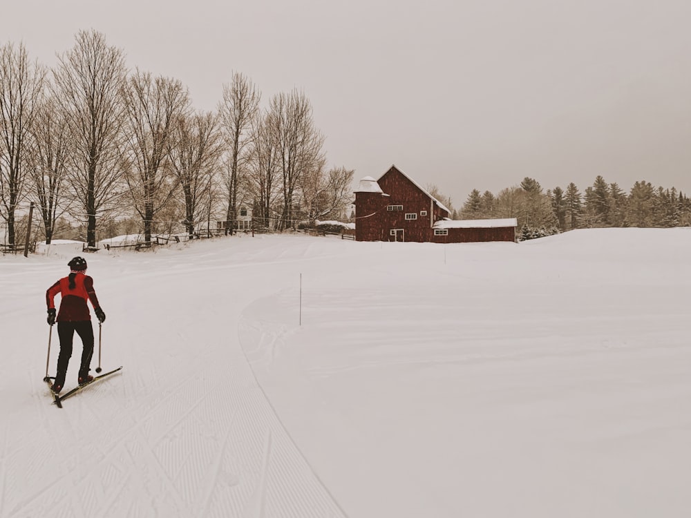 man riding on ski blades