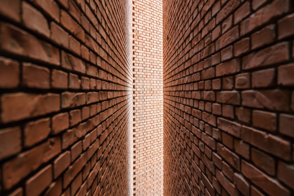 narrow brown bricks