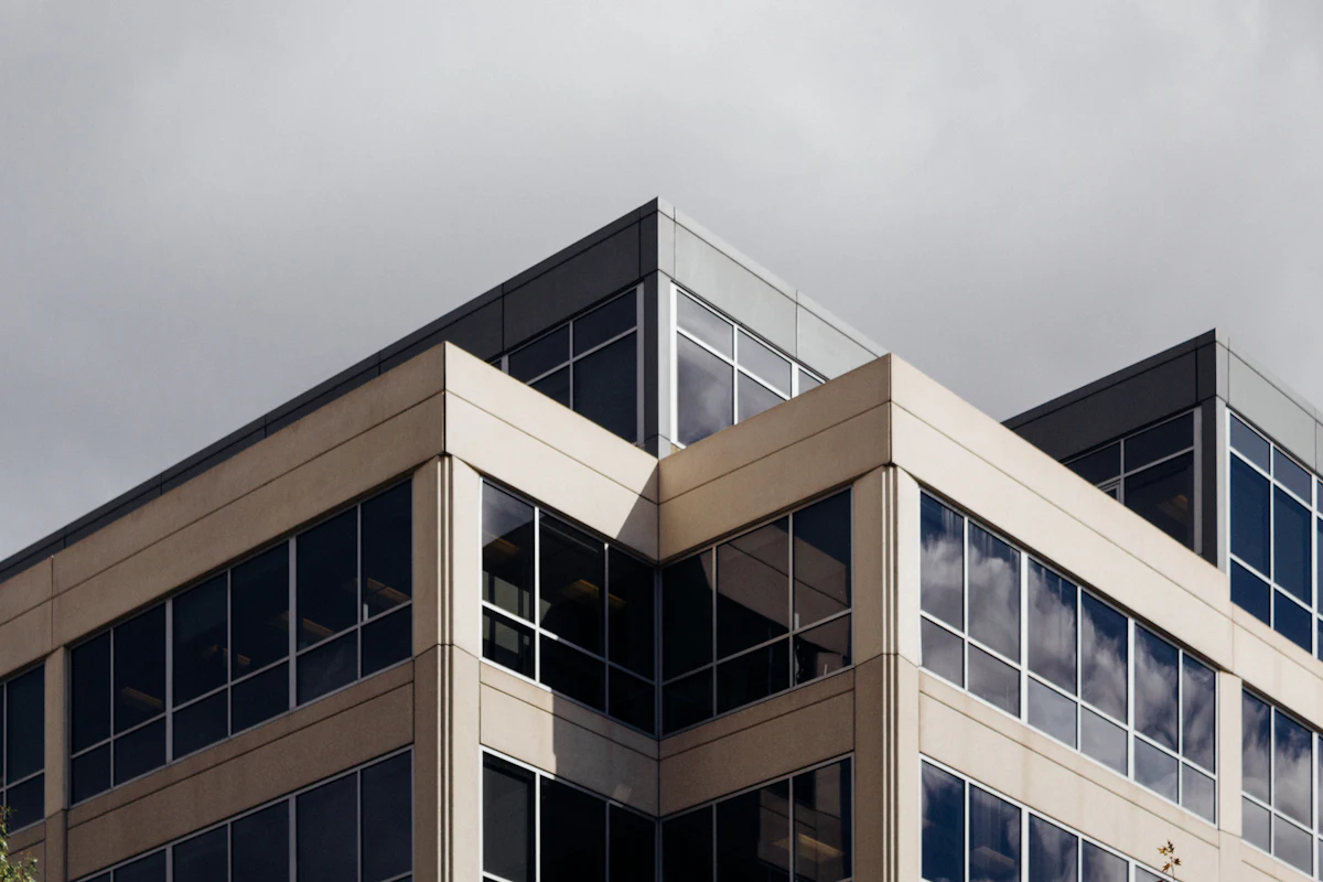 Contemporary commercial building exterior
