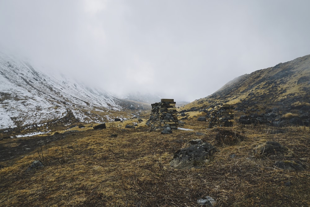 rock formation beside mountain