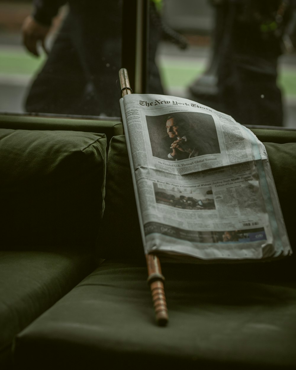 close-up photography of newspaper