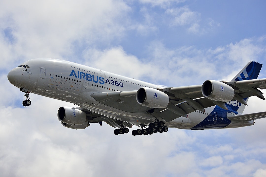 Airbus A380 airplane, Airbus A380 during Paris arishow