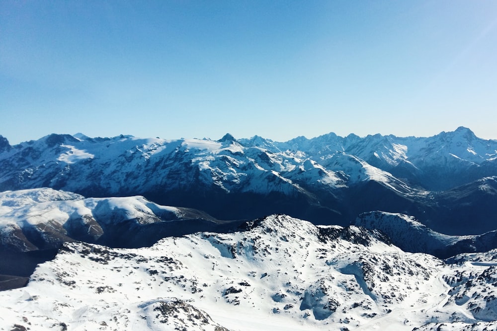 high rise mountain covered with snow during daytime