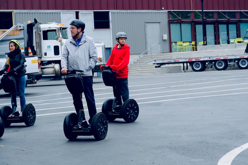 man riding balance wheel