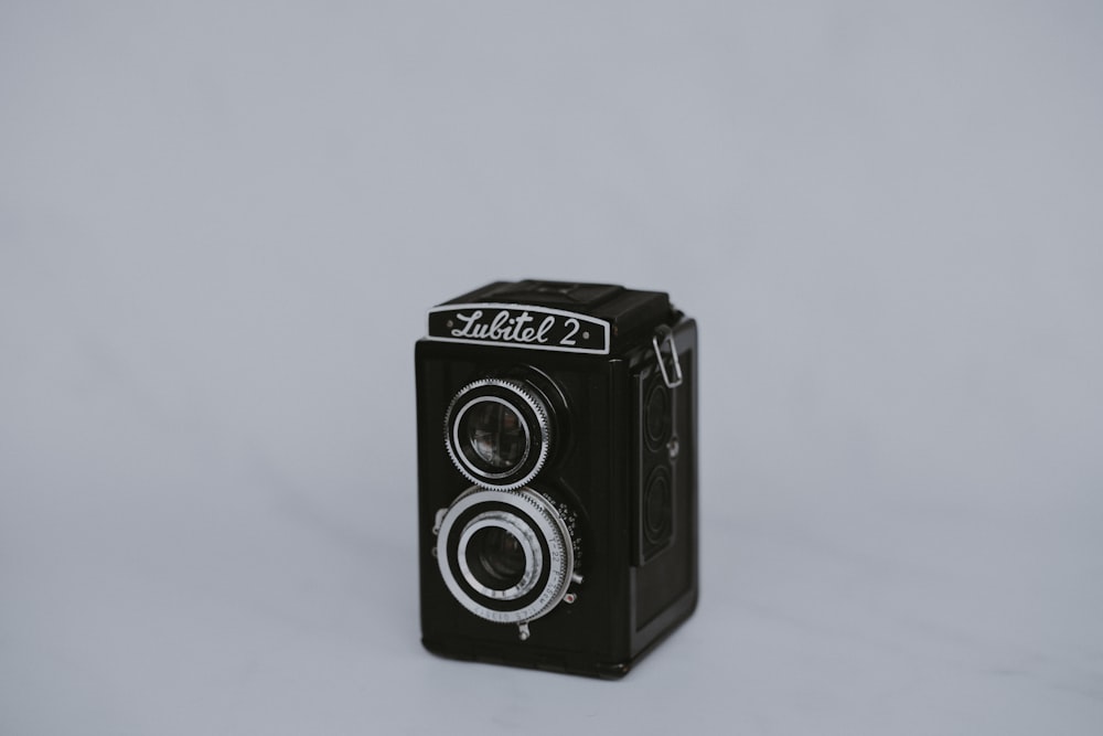 black twin reflex camera