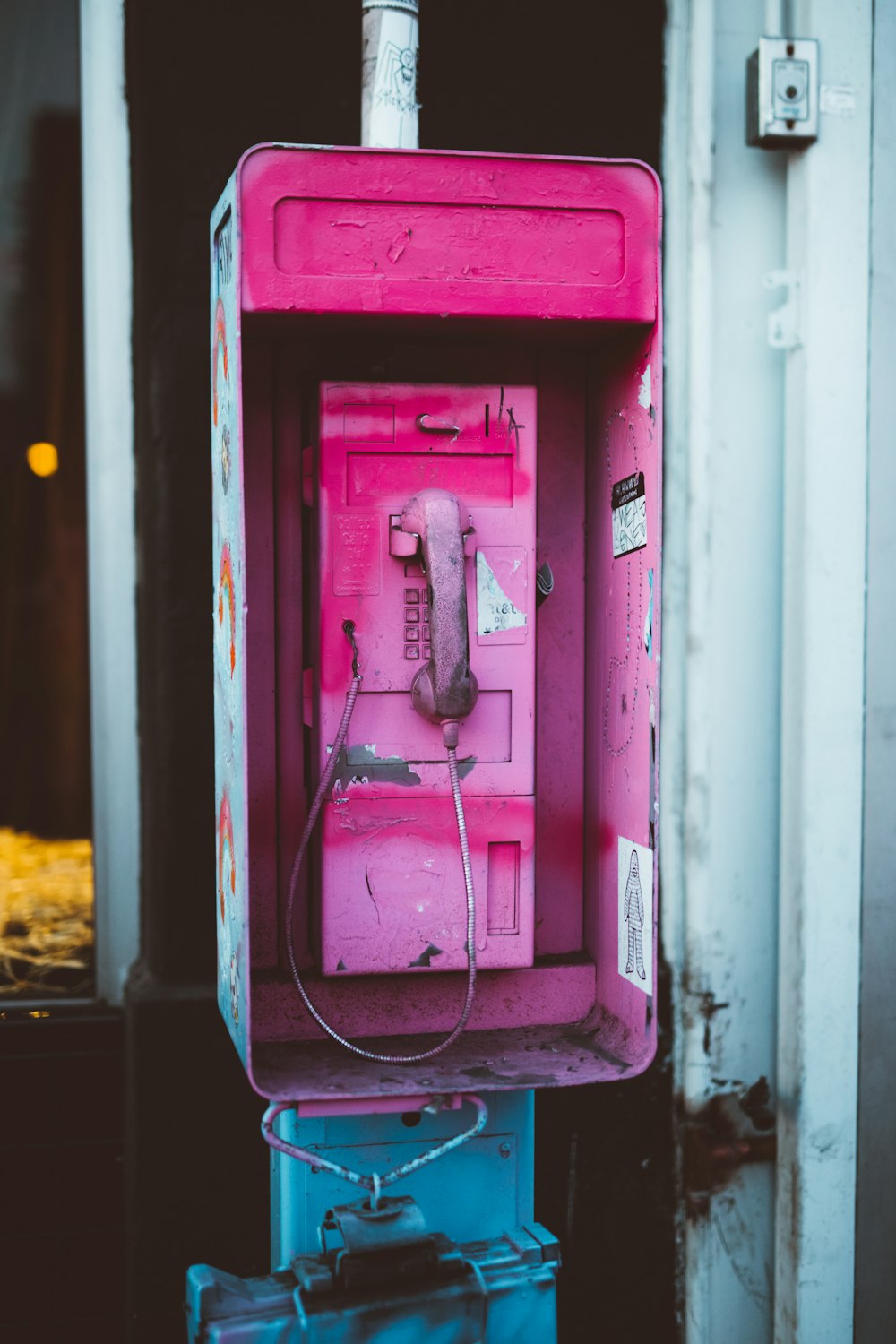 empty phone booth