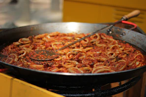 Traditional Dalmatian seafood dish served at a seaside restaurant