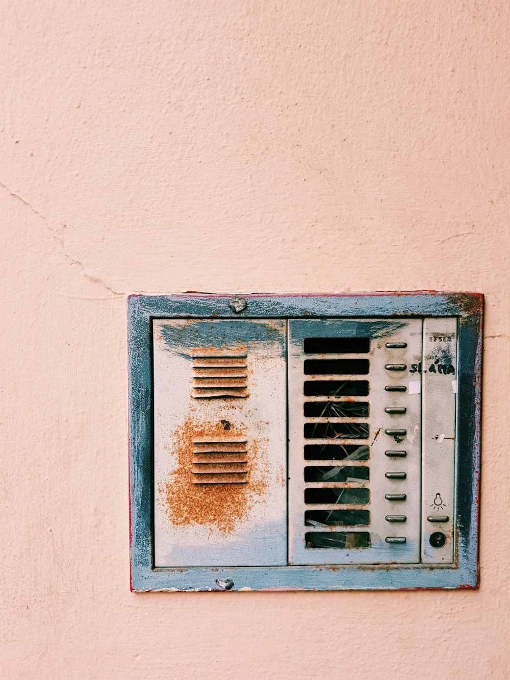 white and blue electronic device