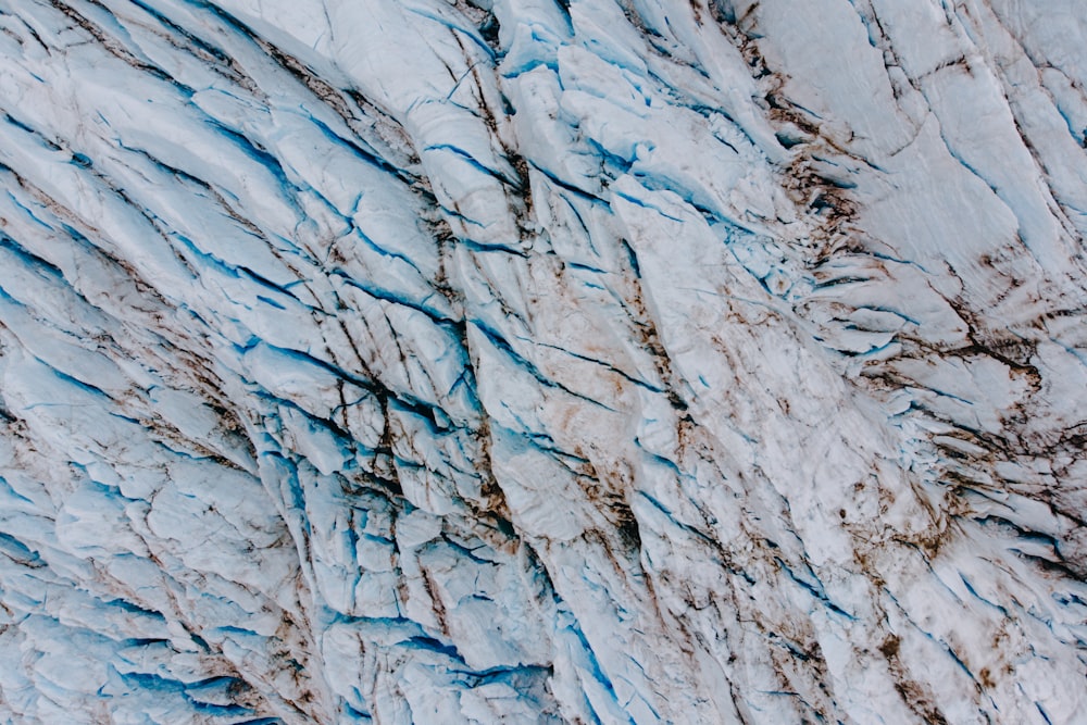 aerial photography of white glaciers