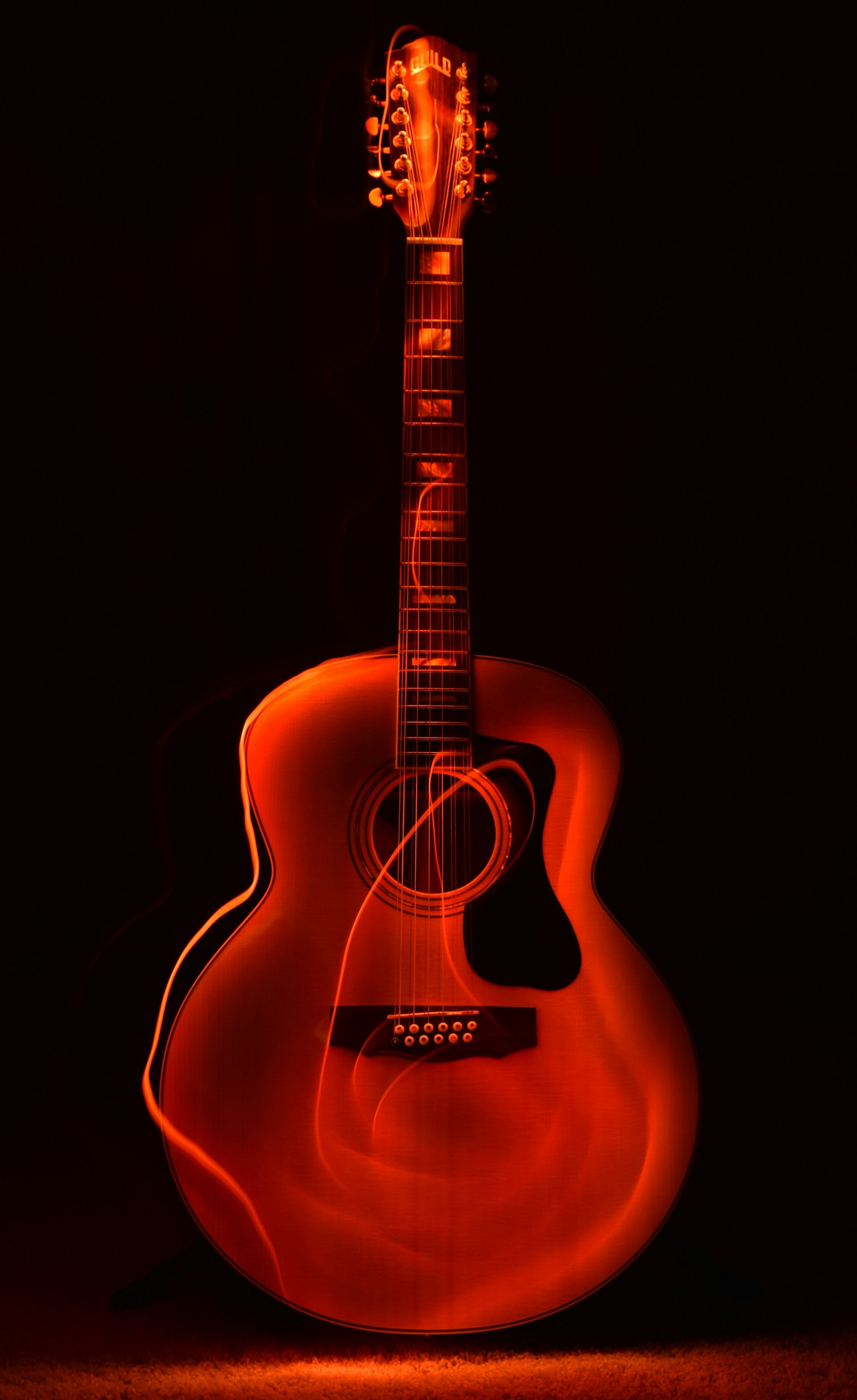 orange guitar wallpaper