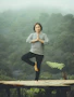 woman doing exercise at daytime