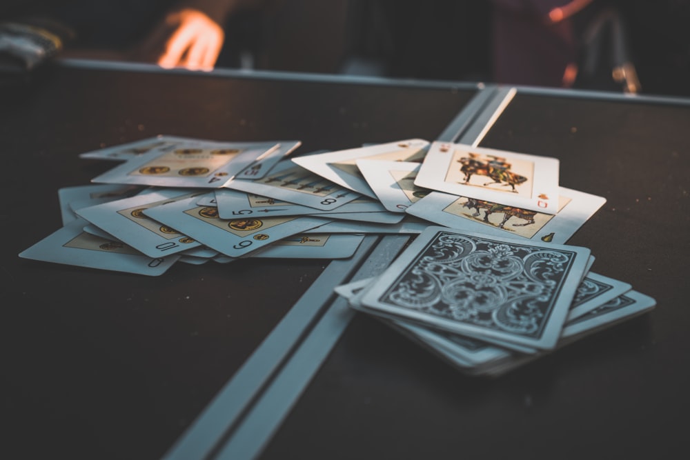 playing cards on the table