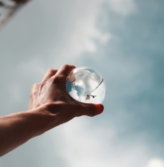 person holding ball