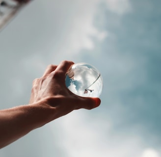 person holding ball