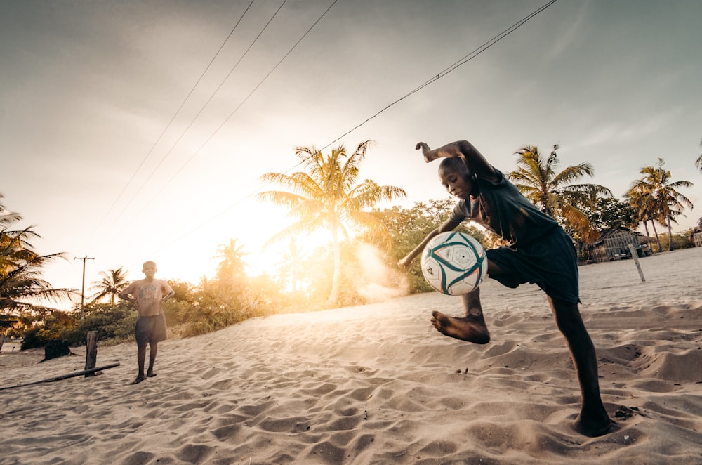 boy playing football