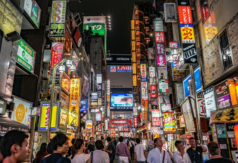 people walking at street