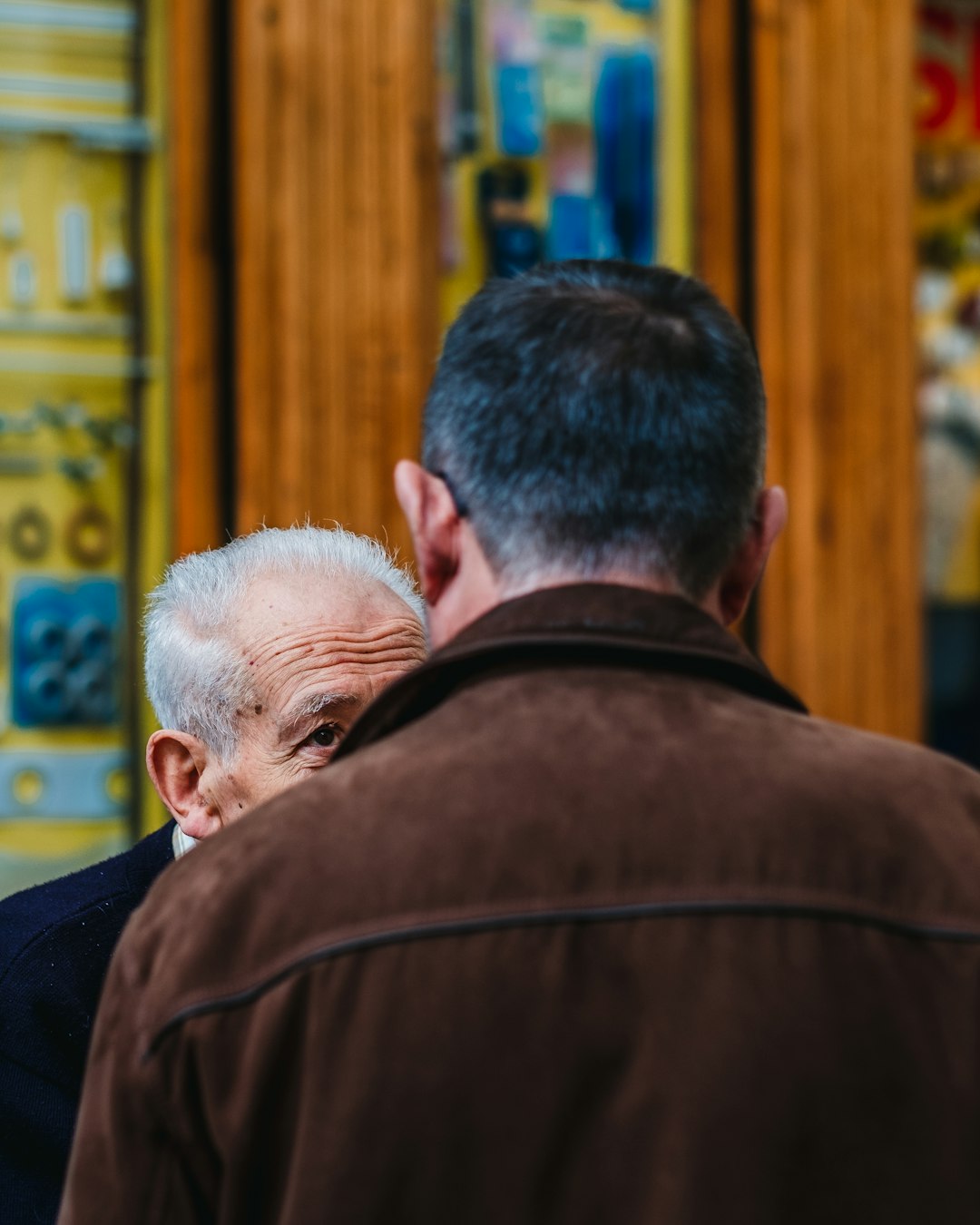 close-up photography of two men