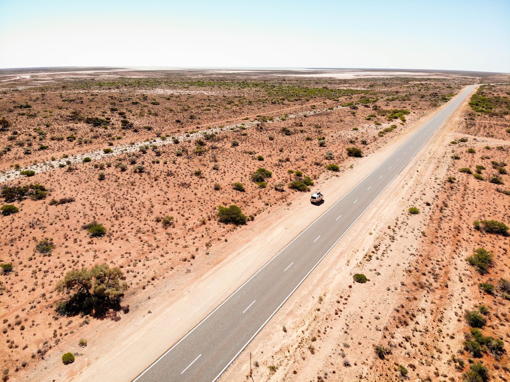 empty road near the desert