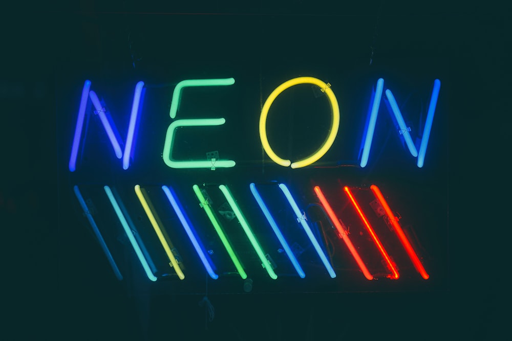 multicolored neon lights