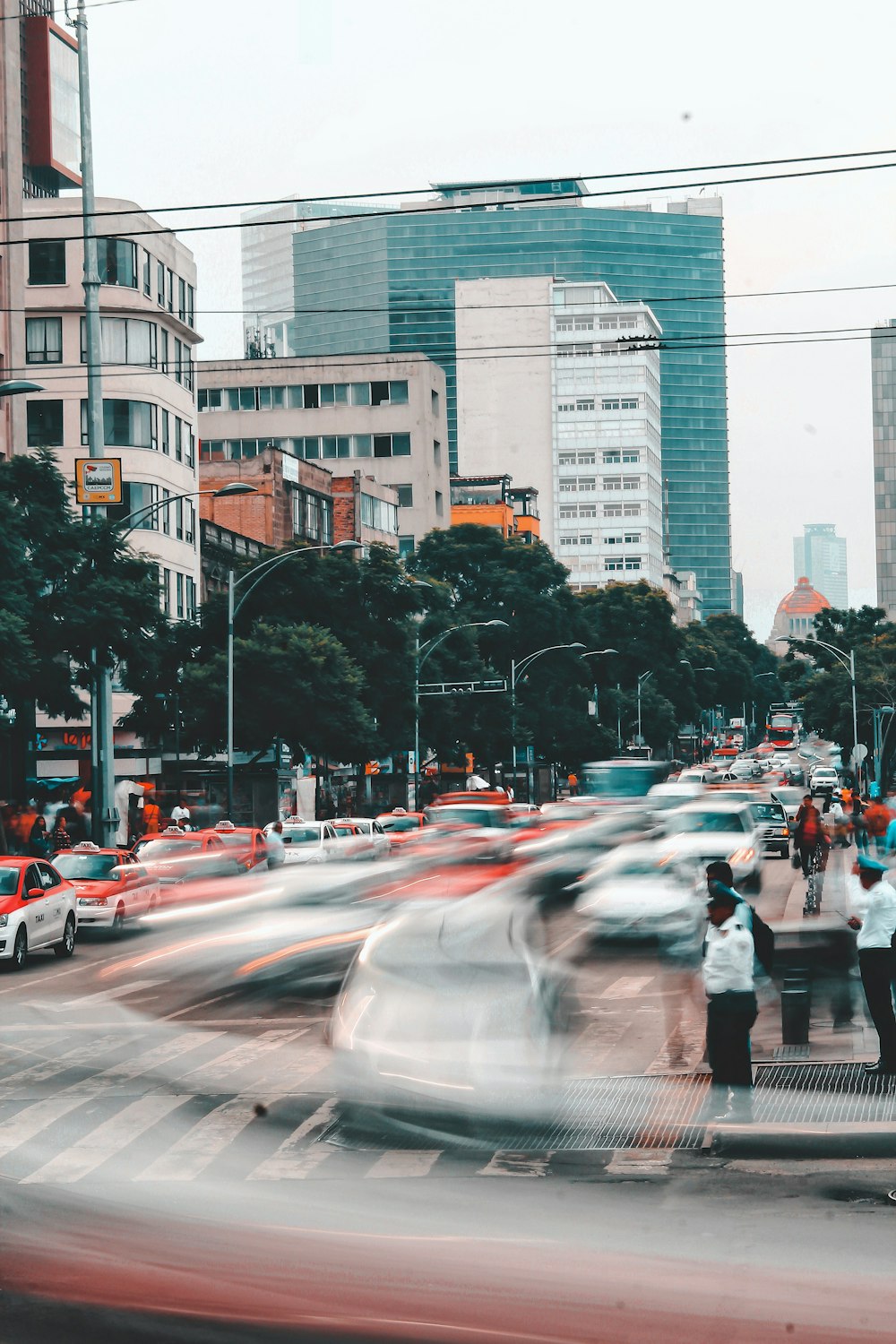 time lapse photography of cars on road