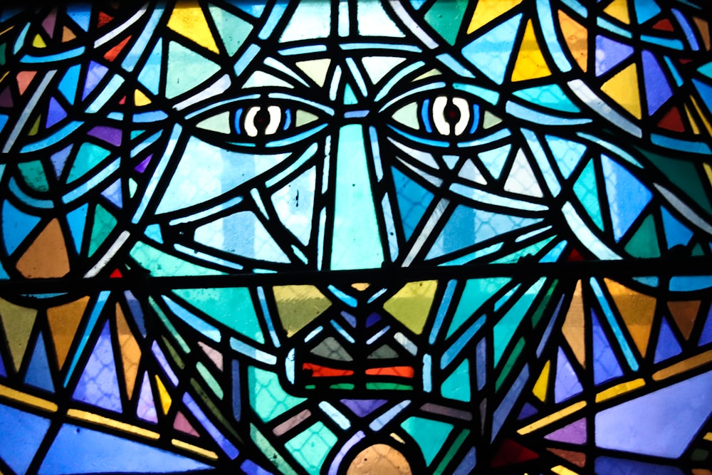 multicolored stained glass