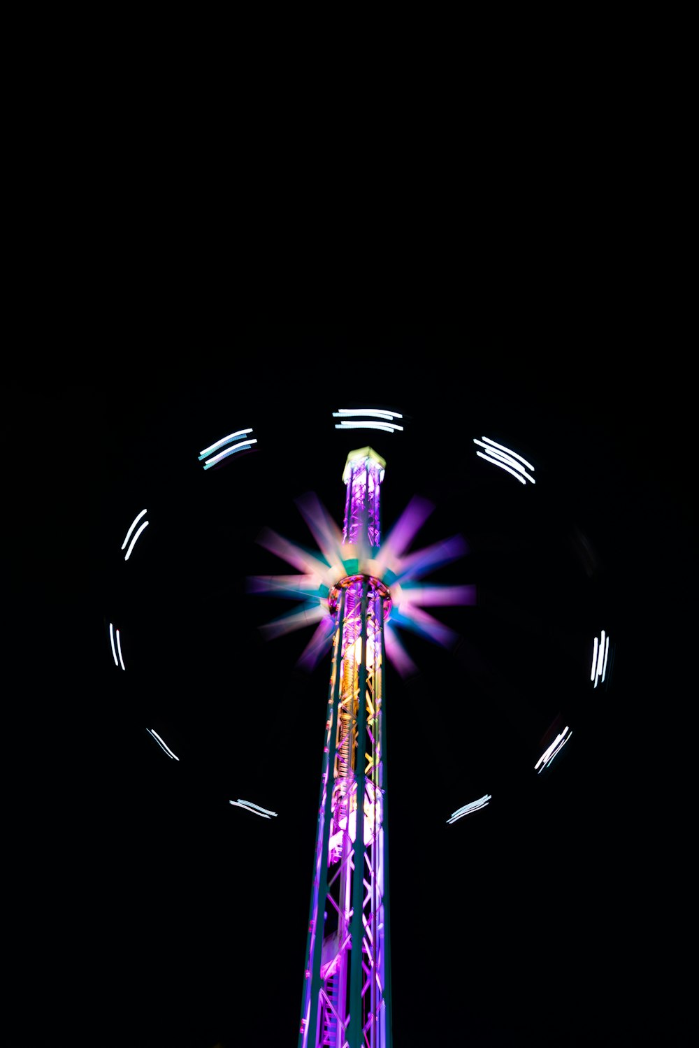 purple light tower