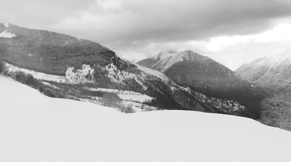 snow terrain and mountains