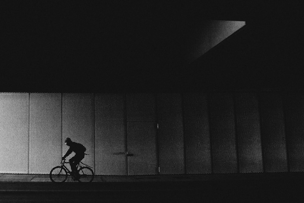 man riding bike