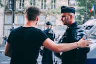 man wearing black shirt