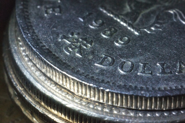 Close-up of a doubled die penny showing clear doubling on the date and lettering.