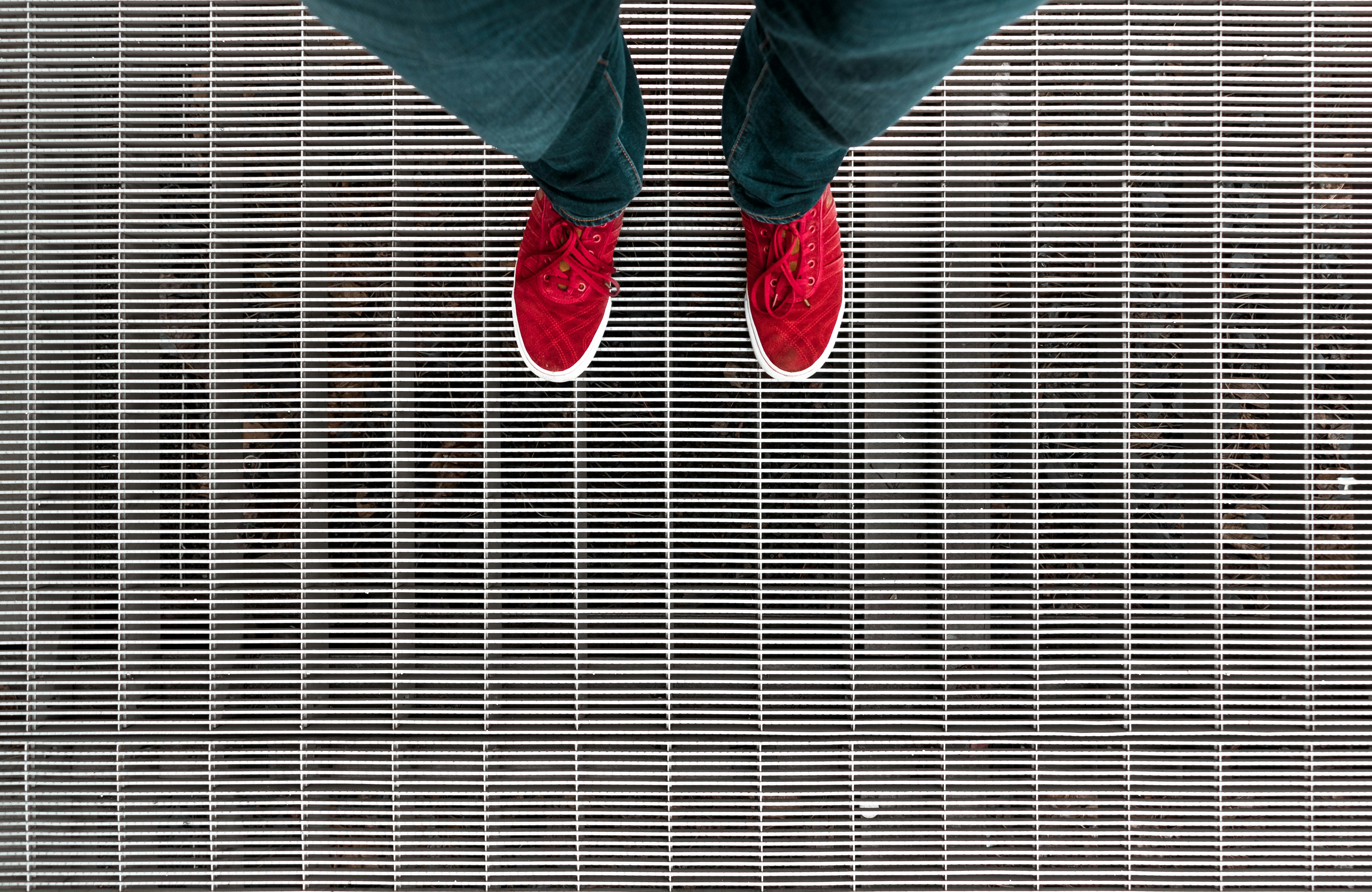 Just some metal grid flooring spotted on the High Line in Manhattan, NYC.