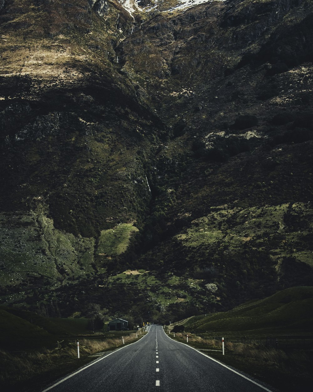 mountain and road