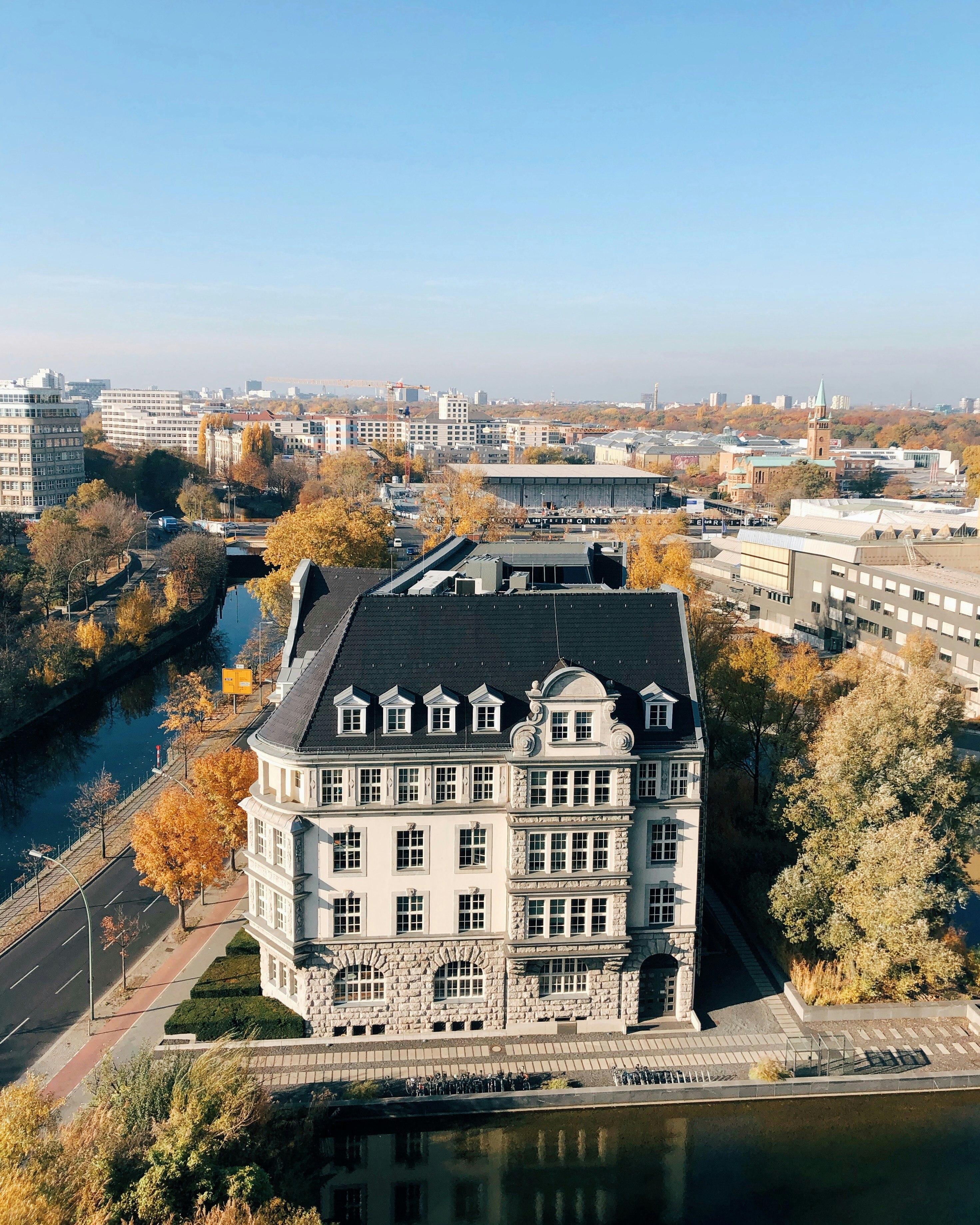 aerial photo of gray and white concrete house during daytime