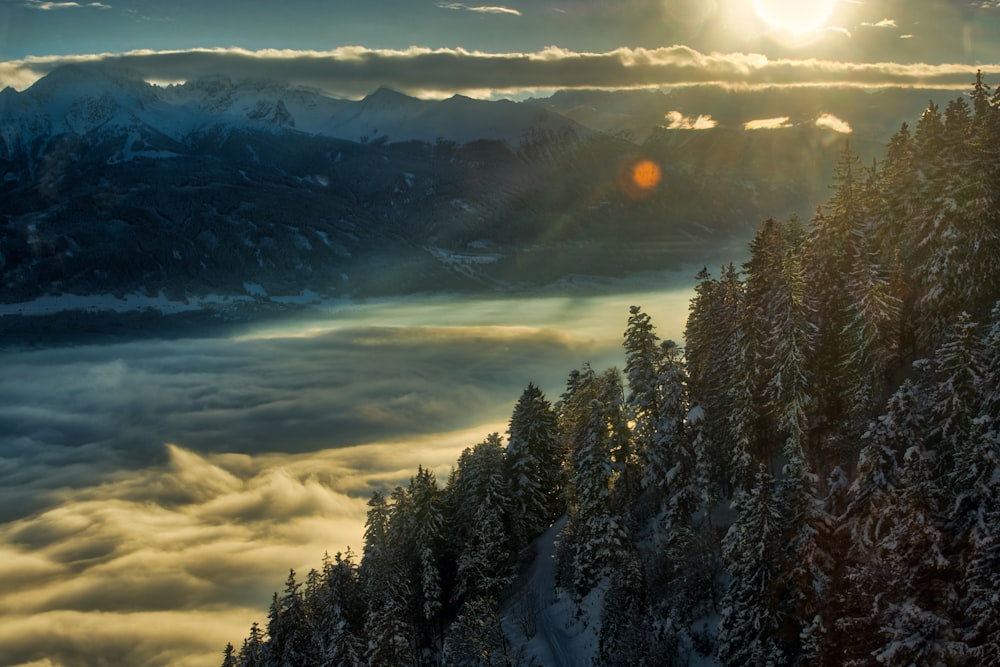 landscape photo of snow covered mountains during daytime