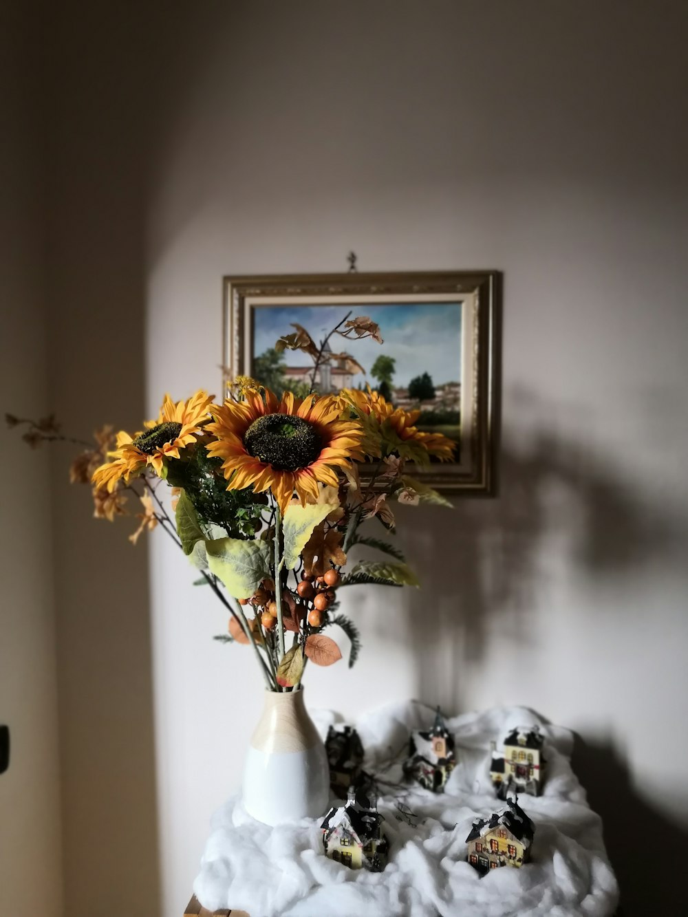 yellow sunflowers centerpiece