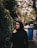 woman in black abaya dress