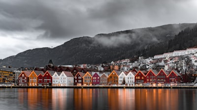 panorama city view norway google meet background