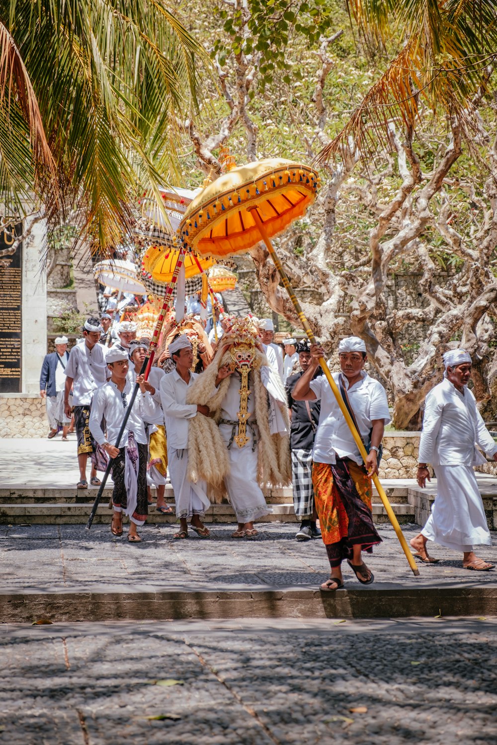 man holding umbrella