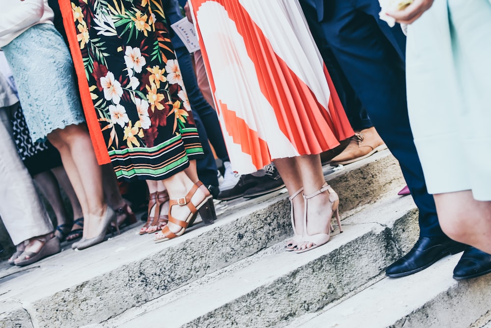 multicolored floral skirts