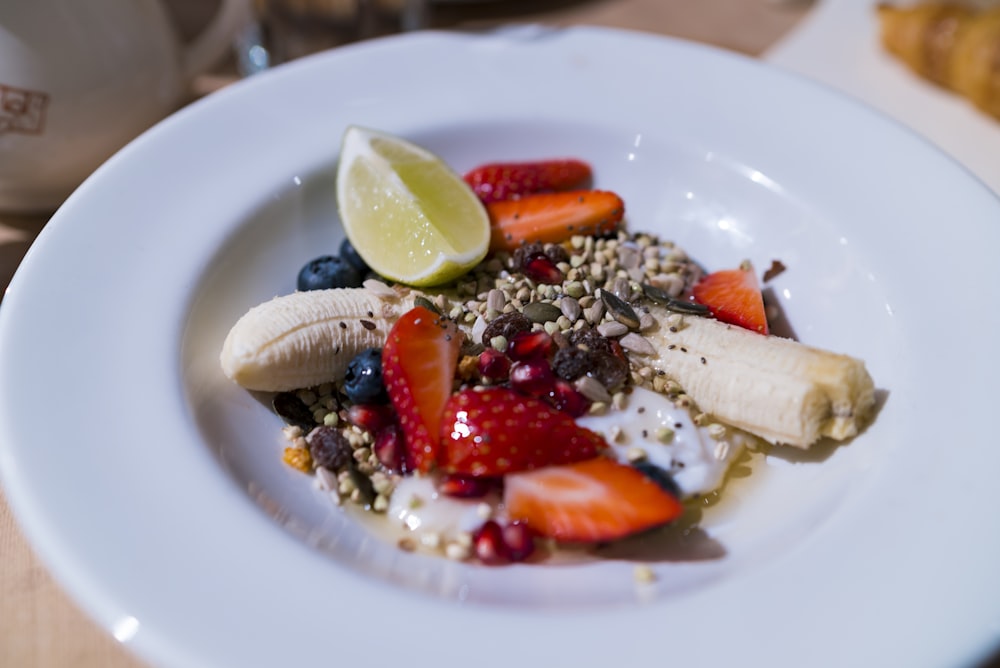 plate of fruits