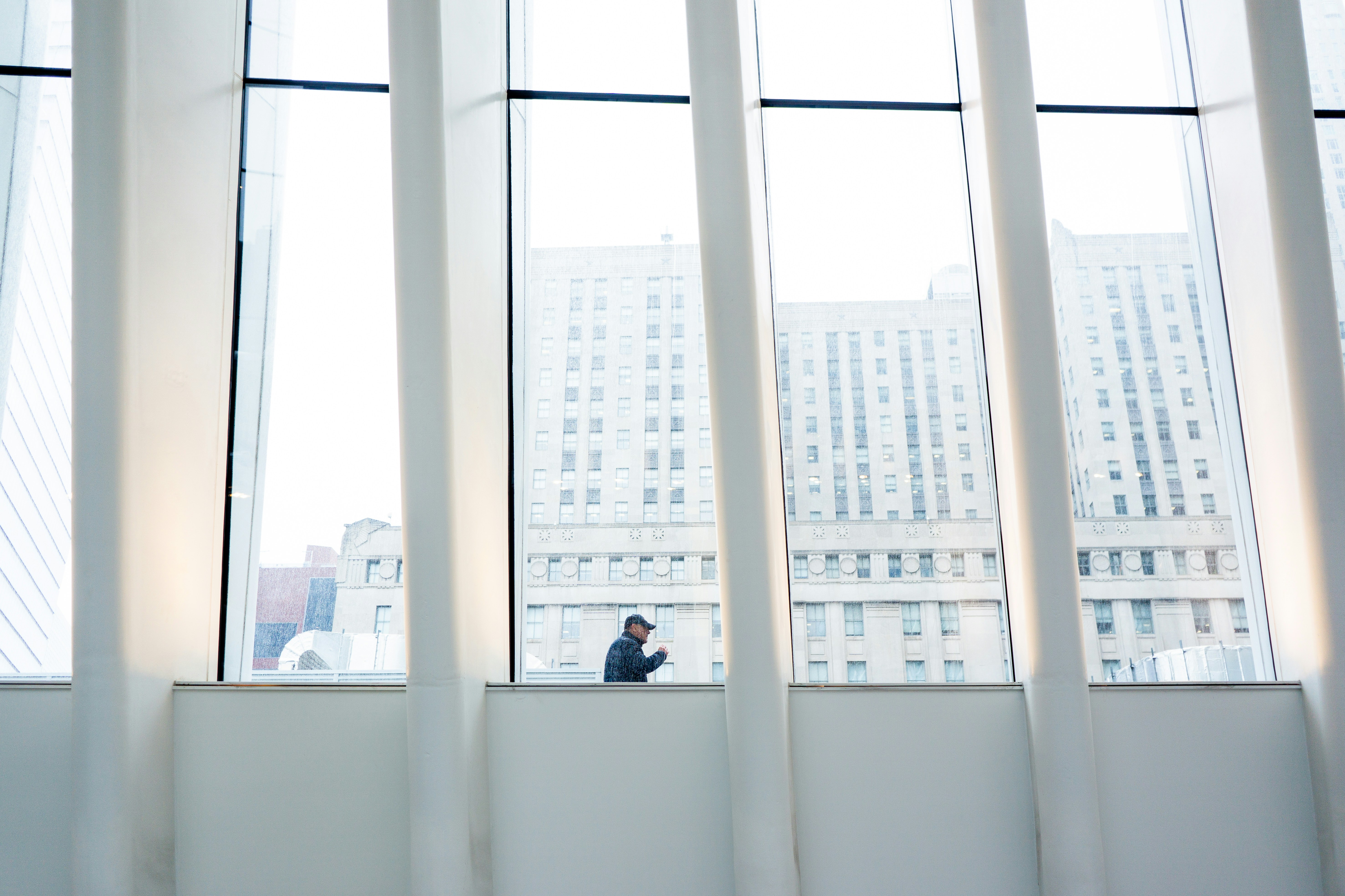 man standing near glass wall united states of america zoom background