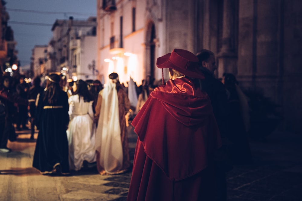 people wearing dresses