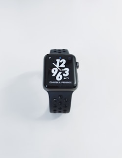 Person checking a smartwatch
