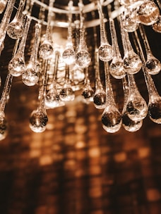 clear glass chandelier