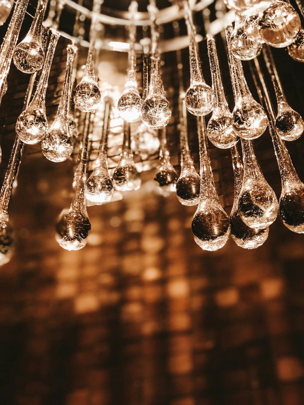 clear glass chandelier