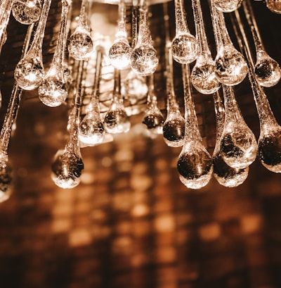 clear glass chandelier
