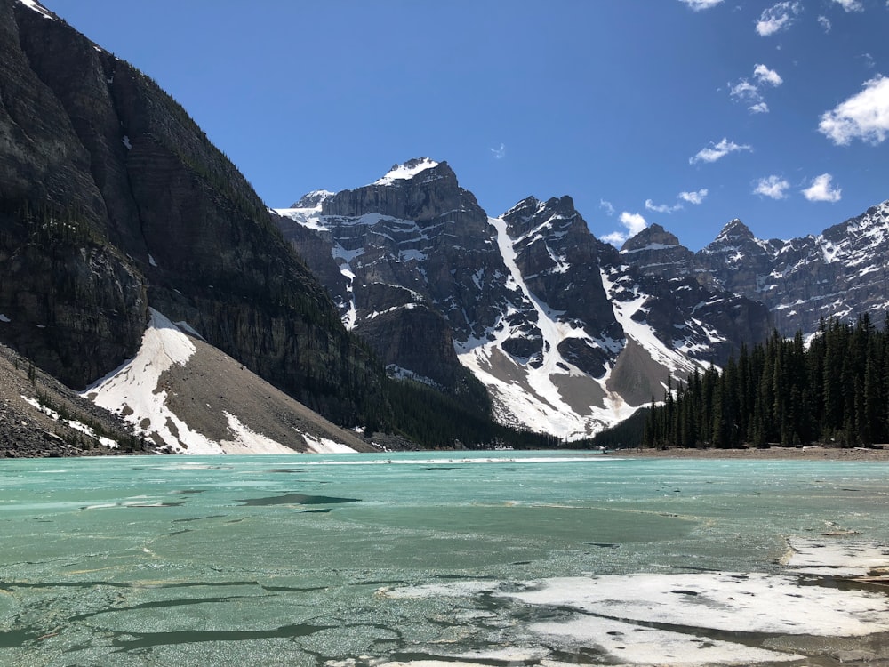 gray mountain covered by snow