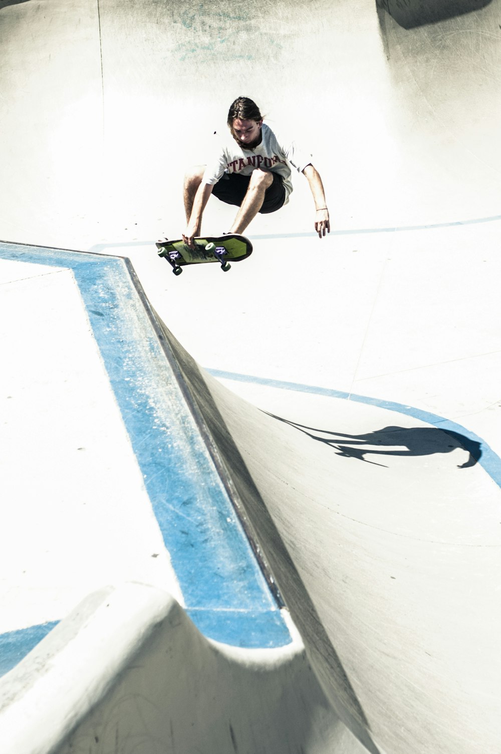 person riding skate board