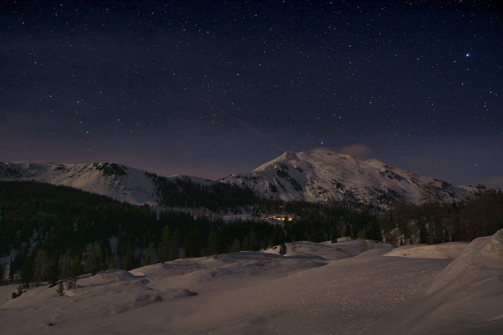 alpes under the starry night